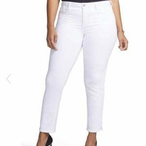 Curves 360 by NYDJ Slim Straight White Jeans